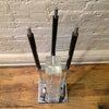 Albrizzi Lucite Chrome Fireplace Tools