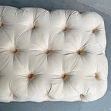 Cream Tufted Ultrasuede Shlomi Haziza Bench