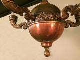 Arts & Crafts Brass And Copper Chandelier