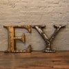 Cast Zinc Aluminum Alloy Gilt Marquee Letter E