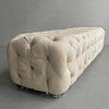 Cream Tufted Ultrasuede Shlomi Haziza Bench