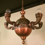 Arts & Crafts Brass And Copper Chandelier