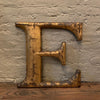 Cast Zinc Aluminum Alloy Gilt Marquee Letter E