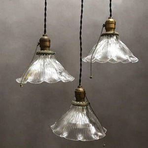 Prismatic Holophane Pendants