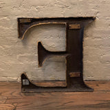 Cast Zinc Aluminum Alloy Gilt Marquee Letter E