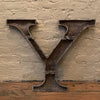 Cast Zinc Aluminum Alloy Gilt Marquee Letter Y