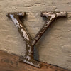 Cast Zinc Aluminum Alloy Gilt Marquee Letter Y