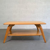 Heywood Wakefield Blonde Maple Tiered Coffee Table