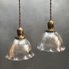 Scalloped Holophane Pendants