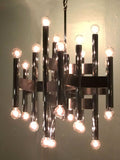 Chrome Chandelier Attributed to Sciolari