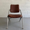 Mid Century Steel And Leather Office Chair By Cramer