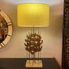 Brutalist Foliate Sculpture Table Lamp In The Style Of Curtis Jeré