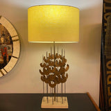 Brutalist Foliate Sculpture Table Lamp In The Style Of Curtis Jeré