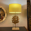 Brutalist Foliate Sculpture Table Lamp In The Style Of Curtis Jeré