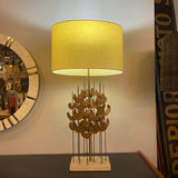 Brutalist Foliate Sculpture Table Lamp In The Style Of Curtis Jeré