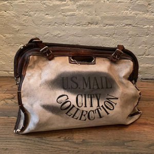 Canvas And Leather Postman U.S. Mail Delivery Bag