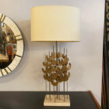 Brutalist Foliate Sculpture Table Lamp In The Style Of Curtis Jeré