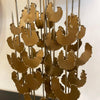 Brutalist Foliate Sculpture Table Lamp In The Style Of Curtis Jeré