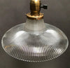 Industrial Holophane Glass Pendant Light