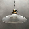 Industrial Holophane Glass Pendant Light