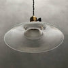Industrial Holophane Glass Pendant Light