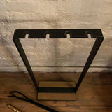 Modernist Wrought Iron and Brass Fireplace Tools