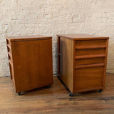 Edward Wormley For Drexel Walnut Office File Cabinets