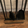 Modernist Wrought Iron and Brass Fireplace Tools