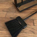 Modernist Wrought Iron and Brass Fireplace Tools