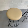 Mid Century Modern Wrought Iron Bar Stools