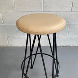 Mid Century Modern Wrought Iron Bar Stools