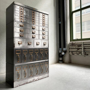 Industrial Allsteel Tall Multiple Drawer Filing Cabinet