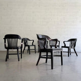 Ebonized Bank Of England Armchairs