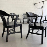 Ebonized Bank Of England Armchairs