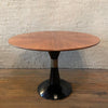 Post-Modern Starburst Mahogany Round Pedestal Dining Table
