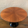 Post-Modern Starburst Mahogany Round Pedestal Dining Table