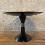 Post-Modern Starburst Mahogany Round Pedestal Dining Table
