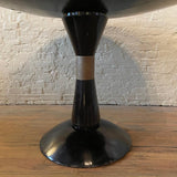 Post-Modern Starburst Mahogany Round Pedestal Dining Table