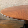 Post-Modern Starburst Mahogany Round Pedestal Dining Table