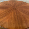 Post-Modern Starburst Mahogany Round Pedestal Dining Table