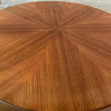 Post-Modern Starburst Mahogany Round Pedestal Dining Table
