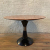 Post-Modern Starburst Mahogany Round Pedestal Dining Table