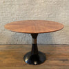 Post-Modern Starburst Mahogany Round Pedestal Dining Table