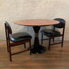 Post-Modern Starburst Mahogany Round Pedestal Dining Table