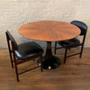 Post-Modern Starburst Mahogany Round Pedestal Dining Table