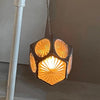 Petite Faceted Black Glass Pendant Light