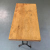 Custom Industrial Block Maple and Brushed Steel Console Table