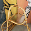Mid Century Modern Rattan Side Table With Magazine Holder
