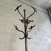 Antique Brushed Steel And Cast Iron Coat Rack