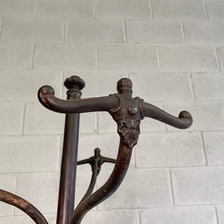 Antique Brushed Steel And Cast Iron Coat Rack – cityFoundry